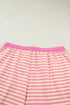 Stripe Boxy Tee Drawstring Elastic Waist Loungewear