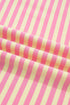 Stripe Boxy Tee Drawstring Elastic Waist Loungewear