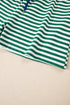 Stripe Boxy Tee Drawstring Elastic Waist Loungewear