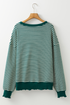 Stripe Chenille Patch Lucky Graphic Long Sleeve Tee