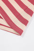 Stripe Collared V Neck Long Sleeve Loose Casual Dress
