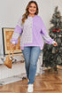 Stripe Color Block Patchwork Drop Shoulder Long Sleeve Top