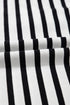 Stripe Contrast Trim Collared Puff Sleeve T Shirt Dress