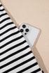 Stripe Contrast Trim Collared Puff Sleeve T Shirt Dress
