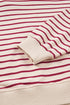 Stripe Cropped Collared Pullover Bubble Skirt Two Piece Dress