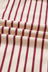 Stripe Cropped Collared Pullover Bubble Skirt Two Piece Dress