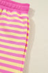 Stripe Drop Shoulder Boxy Terry Casual Short Set