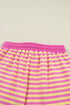 Stripe Drop Shoulder Boxy Terry Casual Short Set