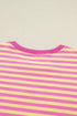 Stripe Drop Shoulder Boxy Terry Casual Short Set
