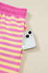 Stripe Drop Shoulder Boxy Terry Casual Short Set
