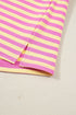 Stripe Drop Shoulder Boxy Terry Casual Short Set