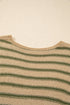 Stripe Drop Shoulder Casual Sweater