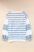 Stripe Drop Shoulder Striped Pullover Sweatshirt