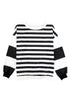 Stripe Drop Shoulder Striped Pullover Sweatshirt