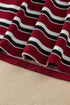 Stripe Dropped Shoulder Long Puff Sleeve Top