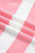 Stripe Embroidered Slogan Drop Shoulder Pullover Sweater