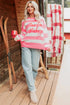 Stripe Embroidered Slogan Drop Shoulder Pullover Sweater