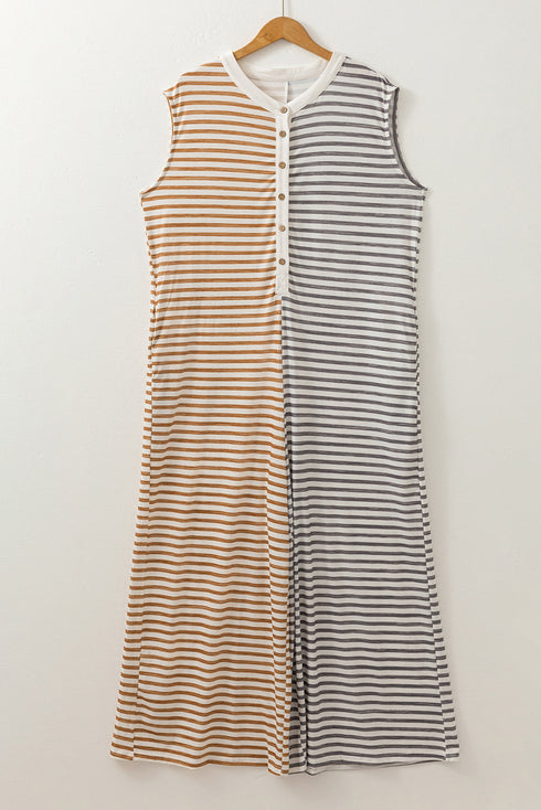 Stripe Geometric Print Wide Leg Casual Bottoms