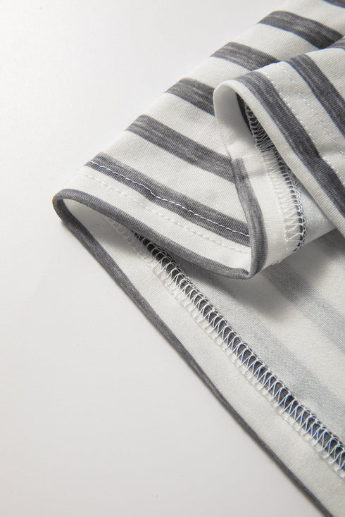 Stripe Geometric Print Wide Leg Casual Bottoms