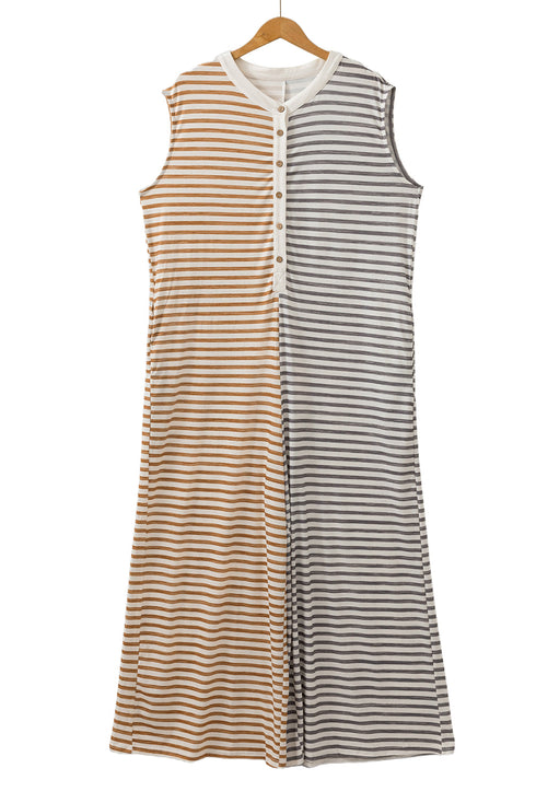 Stripe Geometric Print Wide Leg Casual Bottoms