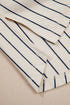 Stripe Graphic Lace Patchwork Faux Layered V Neck Top