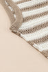Stripe Hollowed Knit Sleeveless Sweater Dress