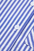 Stripe Lily Floral Embroidered Puff Sleeve Button Down Shirt
