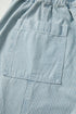 Stripe Mid Rise Drawstring Wide Leg Denim Jeans