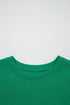 Stripe Mixed Print Crew Neck Cap Sleeve T Shirt