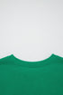 Stripe Mixed Print Crew Neck Cap Sleeve T Shirt