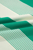 Stripe Mixed Print Crew Neck Cap Sleeve T Shirt