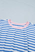 Stripe Nautical Tie Contrast Trim T Shirt Mini Dress