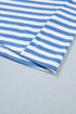 Stripe Nautical Tie Contrast Trim T Shirt Mini Dress
