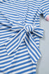 Stripe Nautical Tie Contrast Trim T Shirt Mini Dress