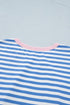 Stripe Nautical Tie Contrast Trim T Shirt Mini Dress