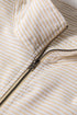 Stripe Patchwork French Terry Half Zip Sweatshirt