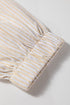 Stripe Patchwork French Terry Half Zip Sweatshirt