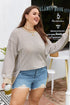 Stripe Patchwork Waffle Knit Ribbed Trim Long Sleeve Top