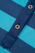 Stripe Polo Collar Bracelet Sleeve Loose Top