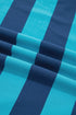 Stripe Polo Collar Bracelet Sleeve Loose Top