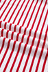 Stripe Print Accent Trim Puff Sleeve T Shirt