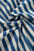 Stripe Print Chest Pocket Buttoned Back Notched Neck Top
