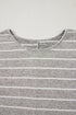 Stripe Print Dolman Sleeve Drop Shoulder Relaxed Top