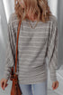 Stripe Print Dolman Sleeve Drop Shoulder Relaxed Top