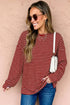 Stripe Print Drop Shoulder Long Sleeve Top