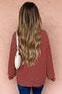 Stripe Print Drop Shoulder Long Sleeve Top
