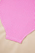 Stripe Print Knot Strap High Waist Two Piece Bikini