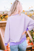 Stripe Print Loose Fit Drop Shoulder Top