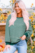 Stripe Print Loose Fit Drop Shoulder Top
