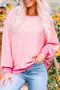 Stripe Print Loose Fit Drop Shoulder Top